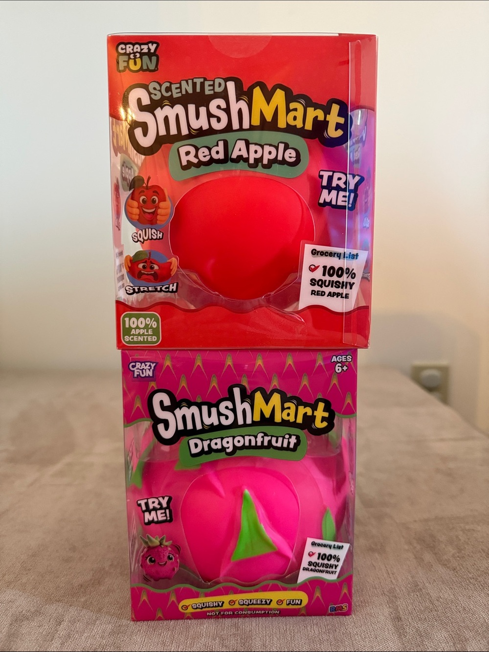 SmushMart Scented Red Apple & Dragonfruit Squishy Toys | New